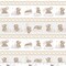 Fabric Studio E Oatmeal/Gray Border Stripe Sleepy Teddy by the Quarter Yard 8525-34